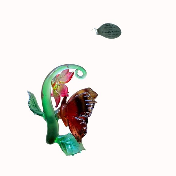 Vintage Ashton Drake Heirloom Butterfly Sunlight and Shadows Glass Ornament - Picture 10 of 16